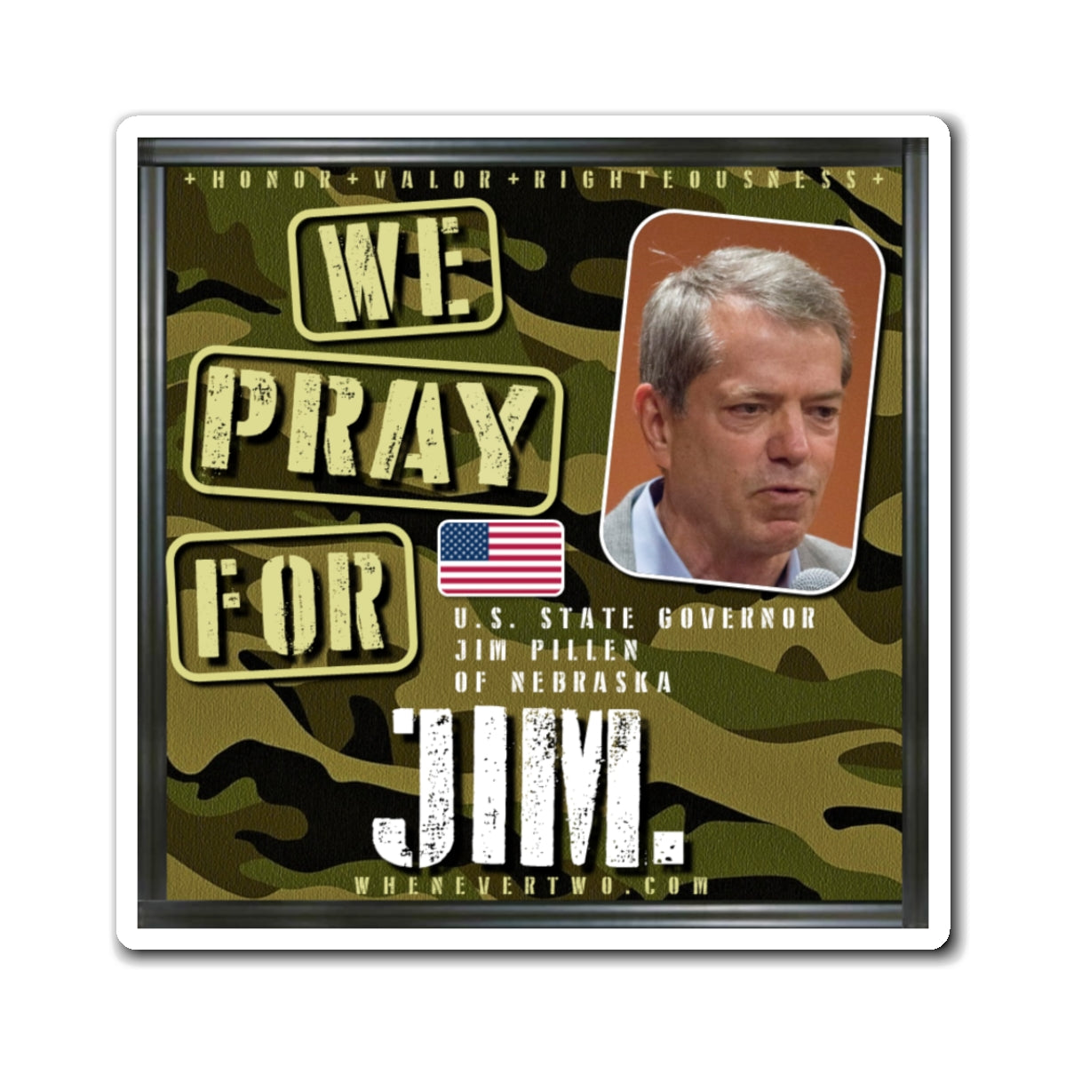 Jim Pillen - State Executive Governor Nebraska - The Man Cave Magnet - 3'' - [286]
