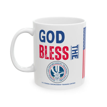 U.S. Federal Enforcement Training Centres - Major Agencies - God Bless - Mug - 11 oz