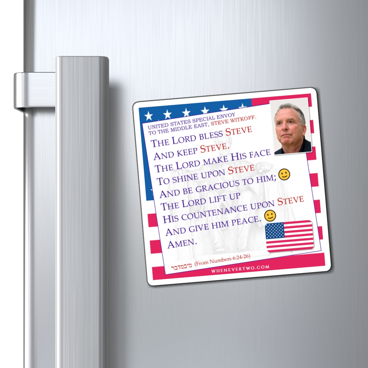 Steve Witkoff - Executive - US Special Envoy to Middle East - The Aaronic Blessing Magnet - 4’’ - [331]