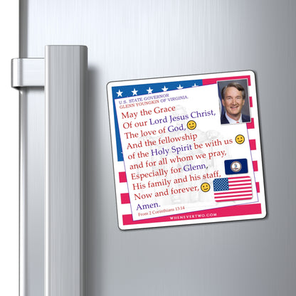 Glenn Youngkin - State Executive Governor Virginia - The Benediction Blessing Magnet - 4'' - [298]