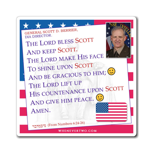 General Scott D. Berrier - Executive Cabinet DIA Director - The Aaronic Blessing Magnet - 4'' - [112]