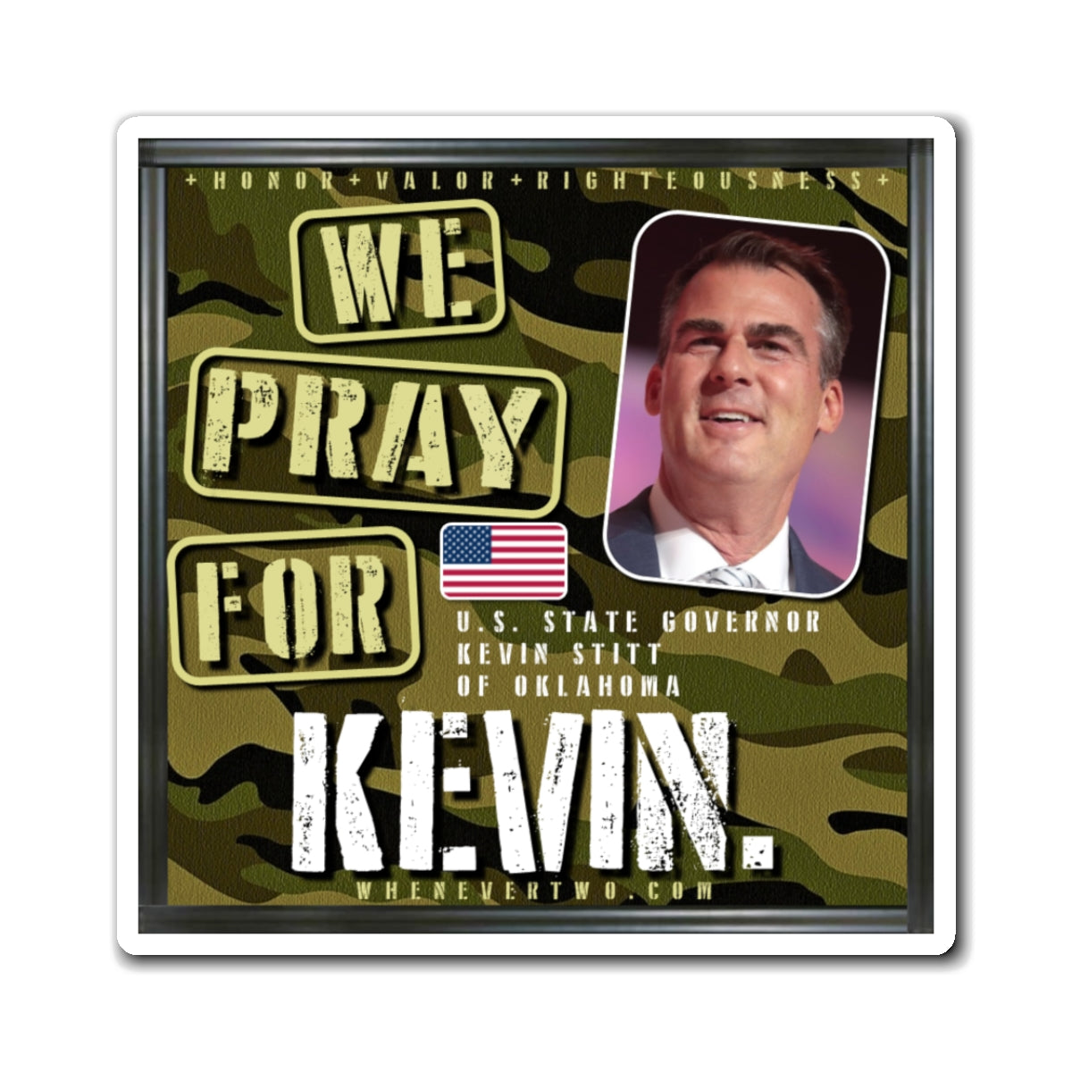 Kevin Stitt - State Executive Governor Oklahoma - The Man Cave Magnet - 3'' - [291]