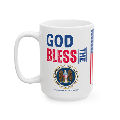 U.S. National Security Agency - Major Agencies - God Bless - Mug - 15 oz