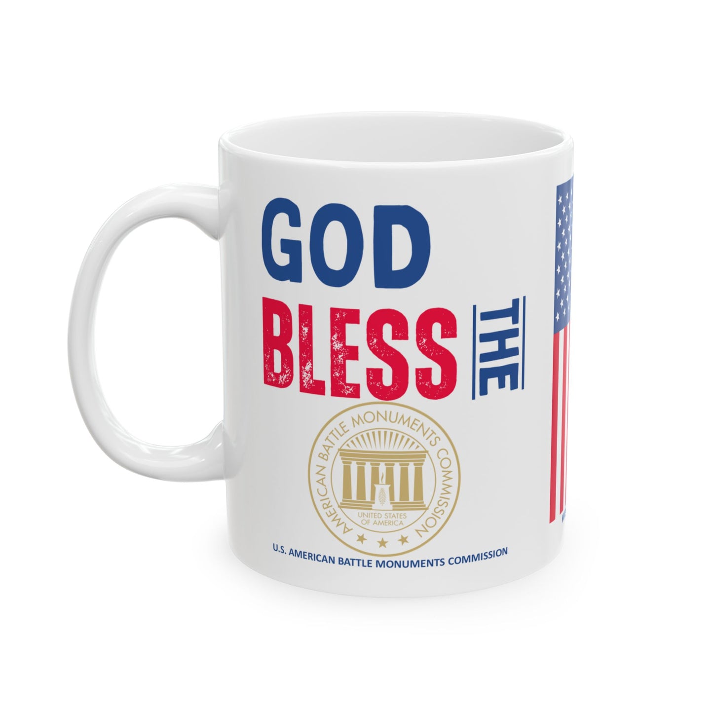 U.S. American Battle Monuments Commission - Major Agencies - God Bless -  Mug - 11 oz