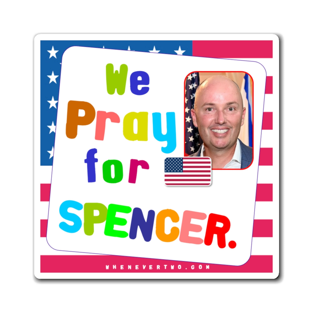Spencer Cox - State Executive Governor Utah - Noah's Rainbow Magnet - 3'' - [296]