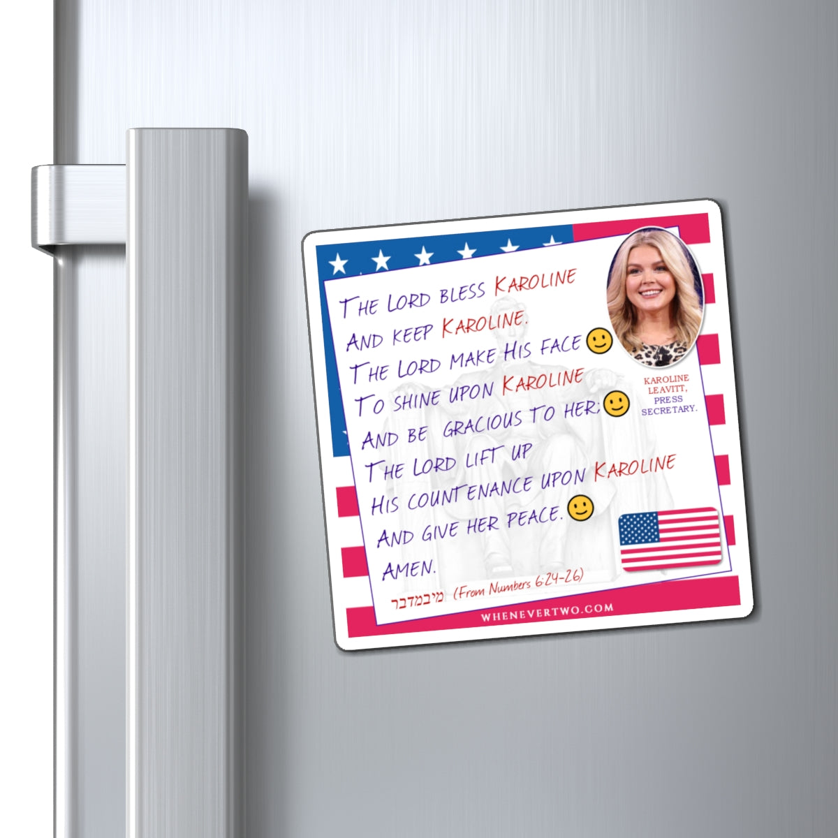 Karoline Leavitt - Executive White House Press Secretary - The Aaronic Blessing Magnet - 4'' - [142]