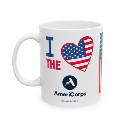 U.S. AmeriCorps - Major Agencies - I Love -  Mug - 11 oz