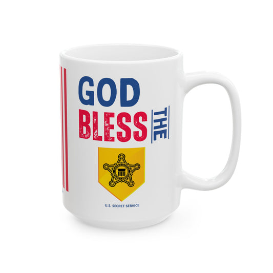 U.S. Secret Service - Major Agencies - God Bless - Mug - 15 oz