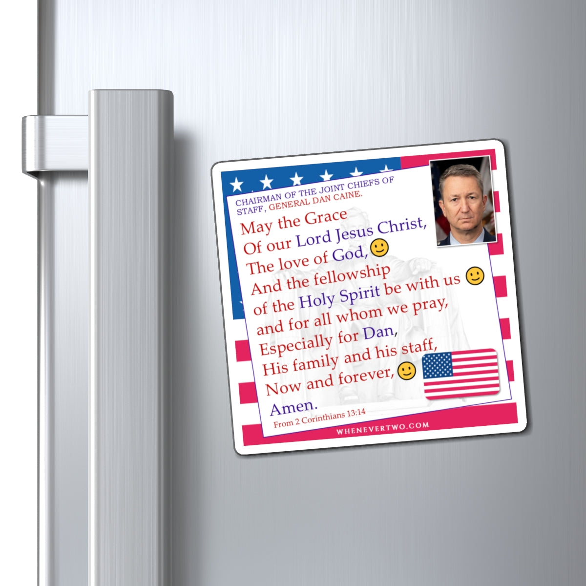 General John D. Caine – Executive – Chairman Joint Chiefs of Staff The Benediction Blessing Magnet - 4’’ - [328]