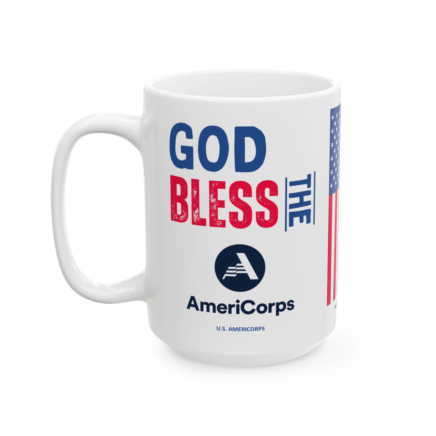 U.S. AmeriCorps - Major Agencies - God Bless -  Mug - 15 oz