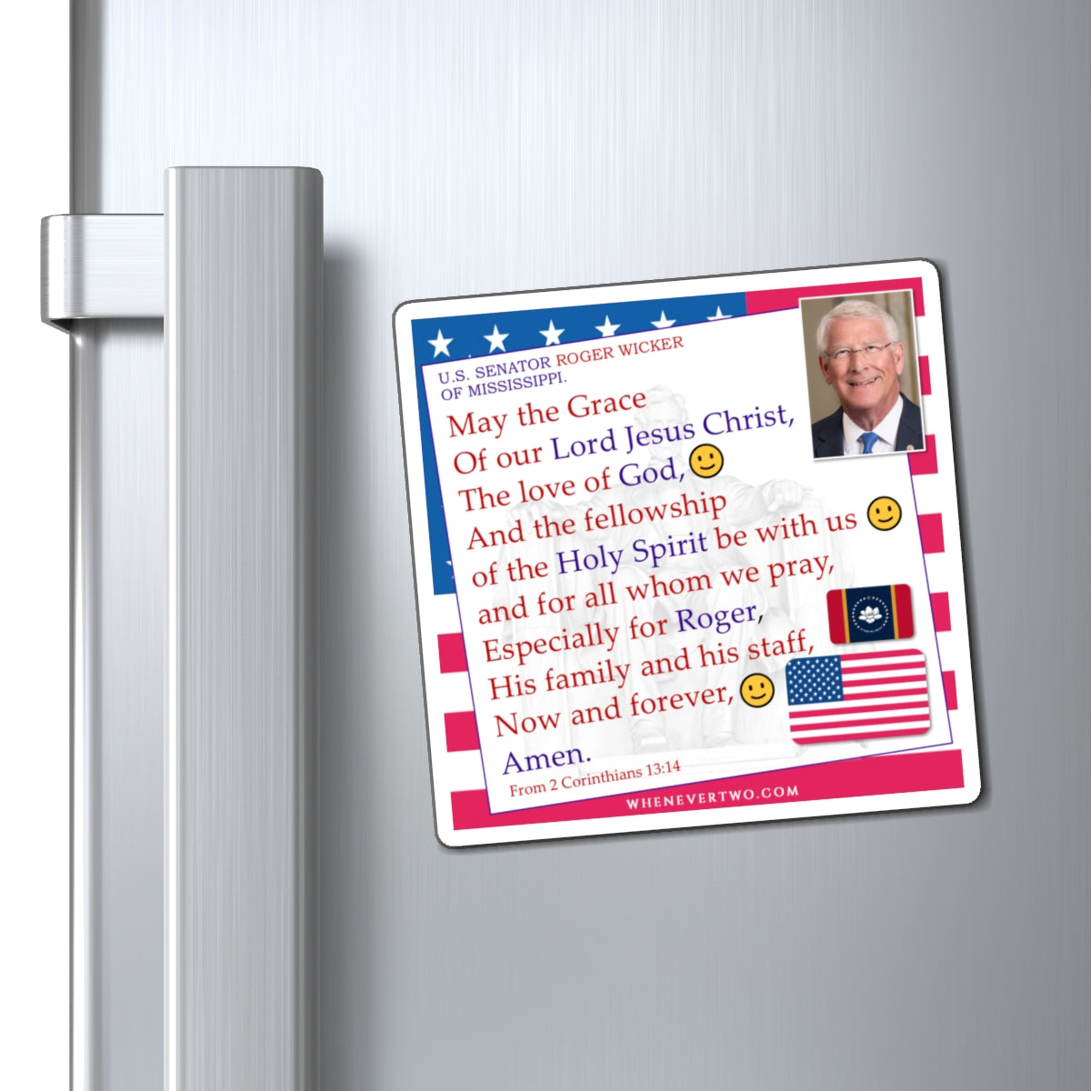 Roger Wicker - Legislative Senator Mississippi - The Benediction Blessing Magnet - 4'' - [263]