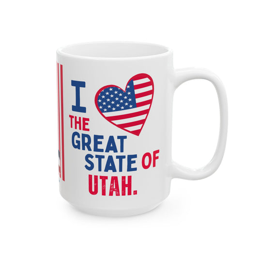 Utah - I Love -  Mug - 15 oz
