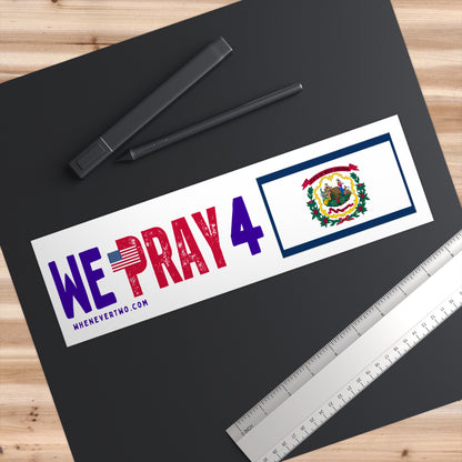 West Virginia - We Pray - Bumper Sticker - Regular