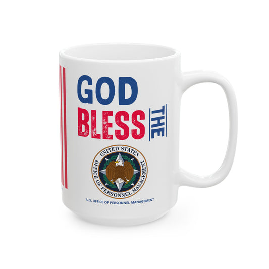 U.S. Office of Personnel Management - Major Agencies - God Bless - Mug - 15 oz