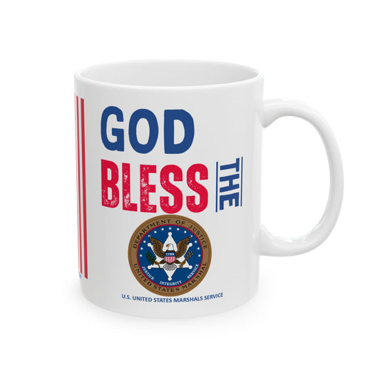 U.S. United States Marshals Service - Major Agencies - God Bless - Mug - 11 oz