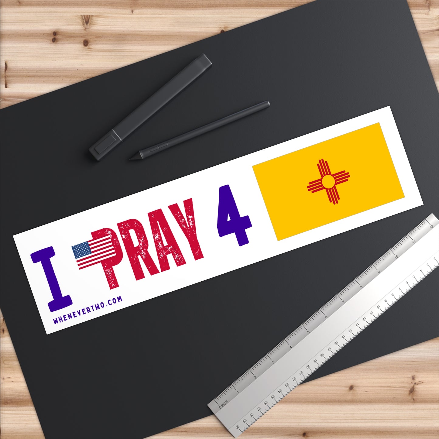 New Mexico - I Pray - Bumper Sticker - Large