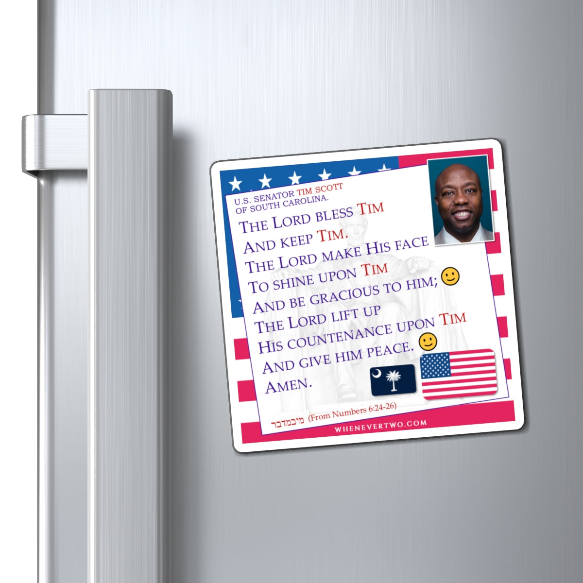 Tim Scott - Legislative Senator South Carolina - The Aaronic Blessing Magnet - 4'' - [257]