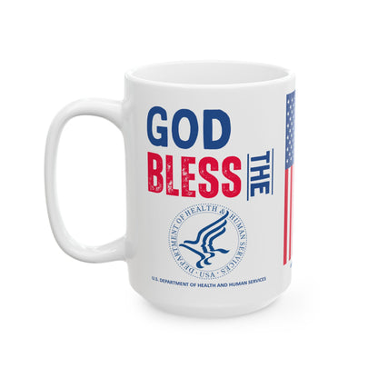 Health and Human Services - Cabinet - God Bless -  Mug - 15 oz