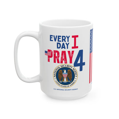 U.S. National Security Agency - Major Agencies - I Pray - Mug - 15 oz