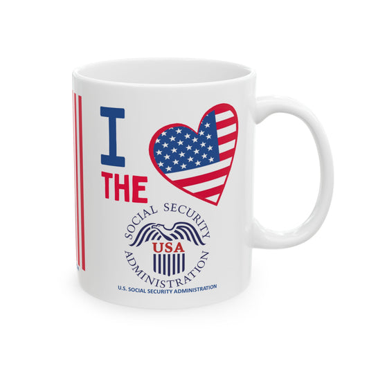 U.S. Social Security Administration - Major Agencies - I Love - Mug - 11 oz
