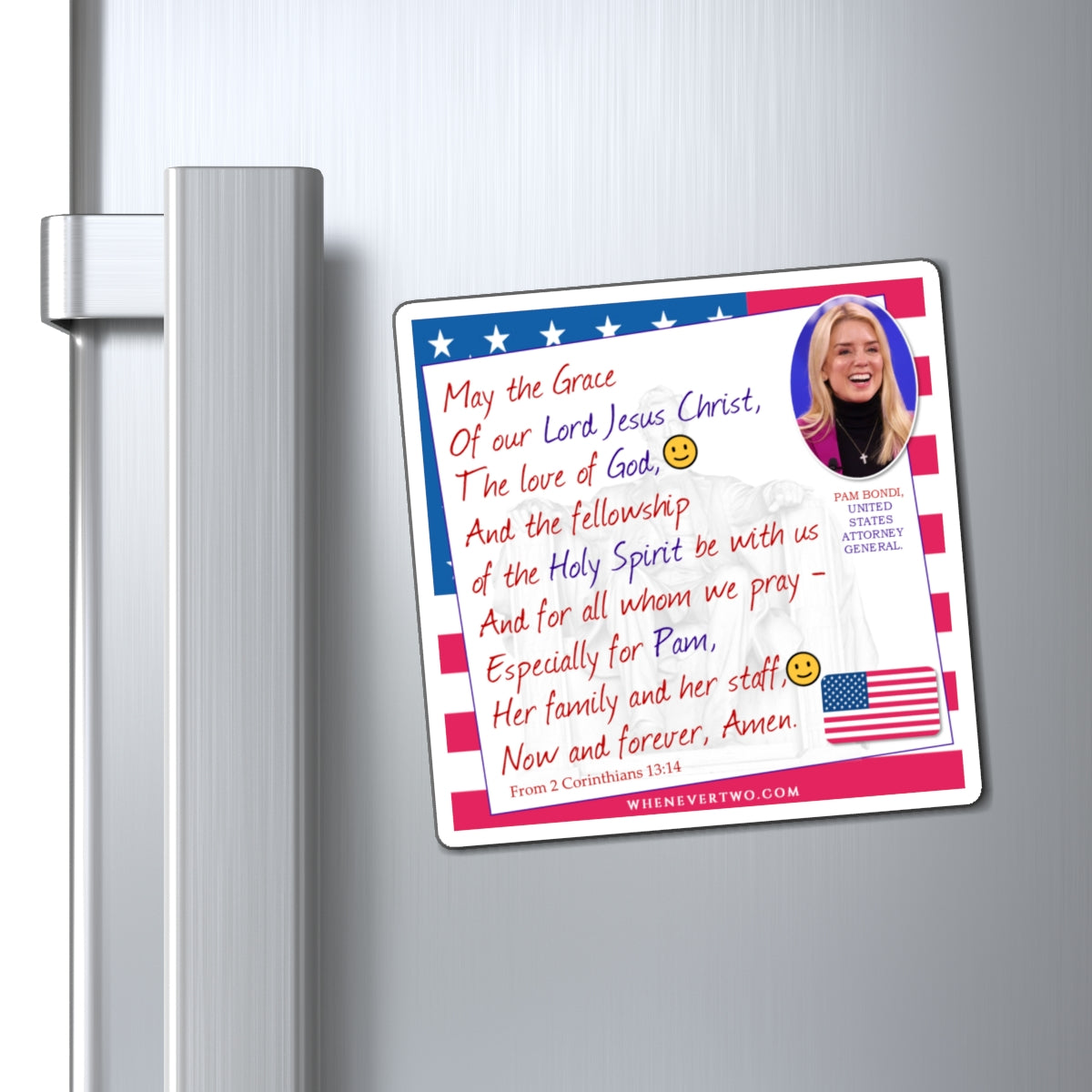Pam Bondi - Executive Cabinet United States Attorney General - The Benediction Blessing Magnet - 4'' - [118]