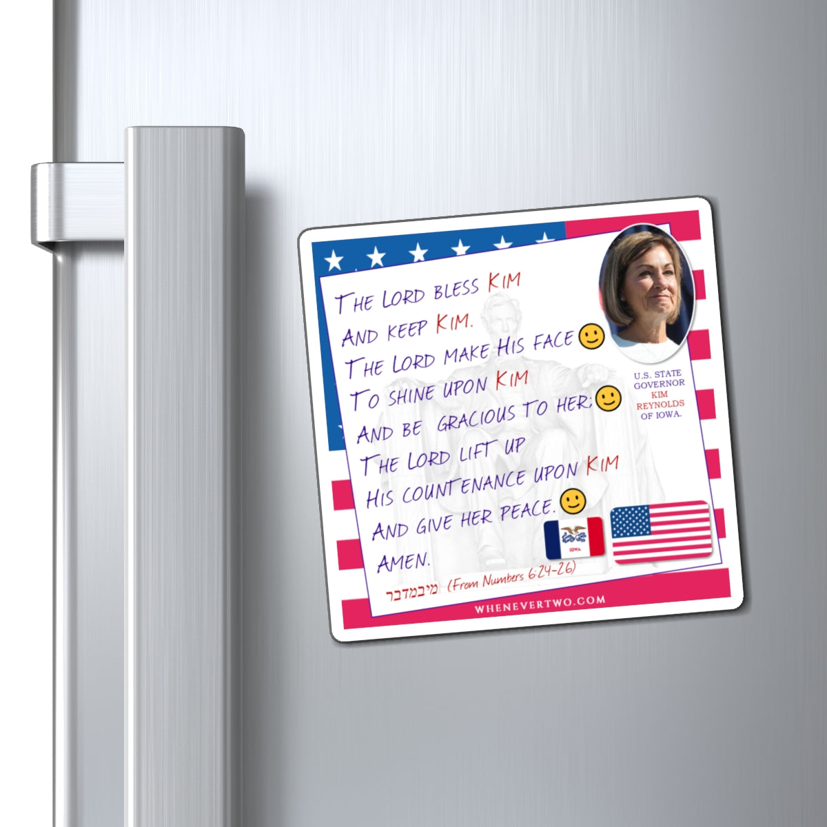 Kim Reynolds - State Executive Governor Iowa - The Aaronic Blessing Magnet - 4'' - [281]