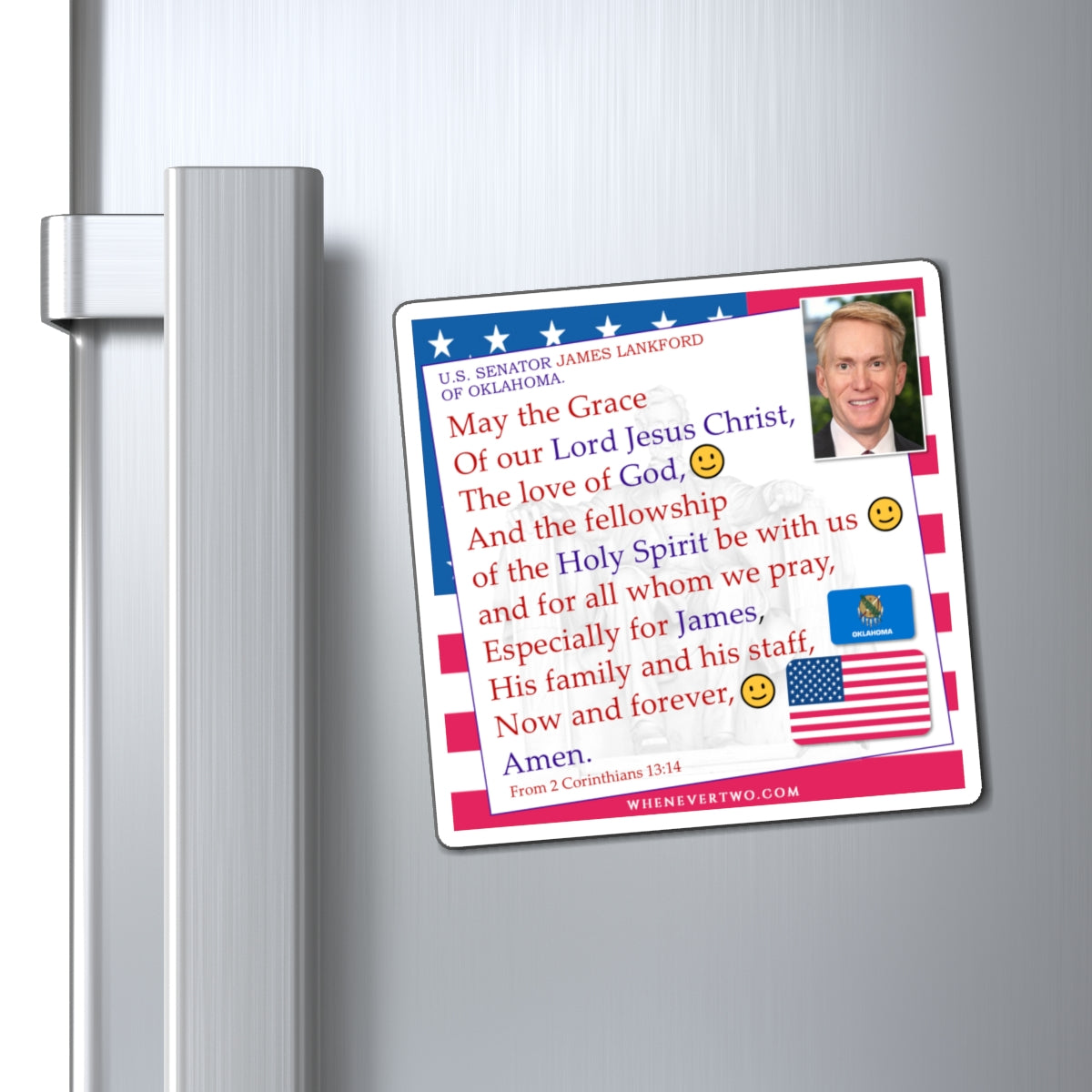 James Lankford - Legislative Senator Oklahoma - The Benediction Blessing Magnet - 4'' - [240]