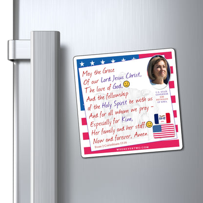 Kim Reynolds - State Executive Governor Iowa - The Benediction Blessing Magnet - 4'' - [281]