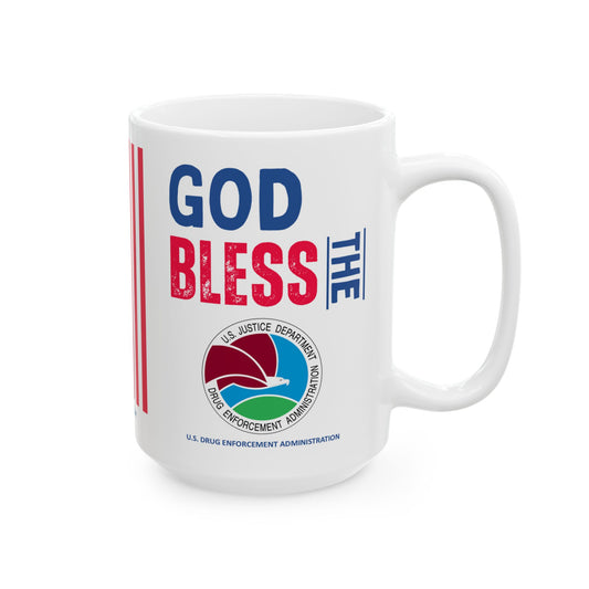 U.S. Drug Enforcement Administration - Major Agencies - God Bless - Mug - 15 oz