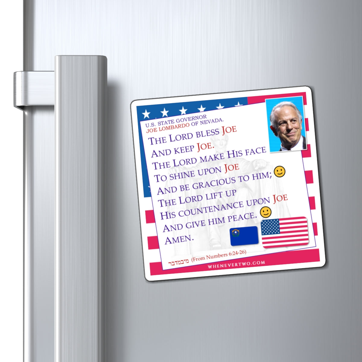 Joe Lombardo - State Executive Governor Nevada - The Aaronic Blessing Magnet - 4'' - [287]