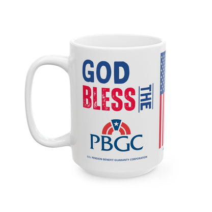 U.S. Pension Benefit Guaranty Corporation - Major Agencies - God Bless -  Mug - 15 oz