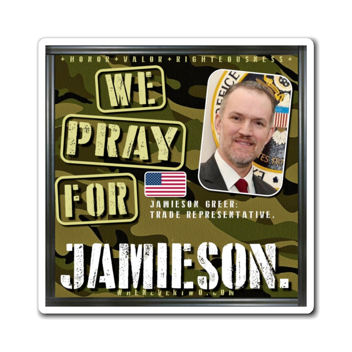 Jamieson Greer - Executive Cabinet Trade Representative - The Man Cave Magnet - 3'' - [132]