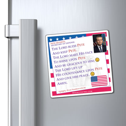 Pete Hegseth - Executive Cabinet Secretary of Defense - The Aaronic Blessing Magnet - 4'' - [81]