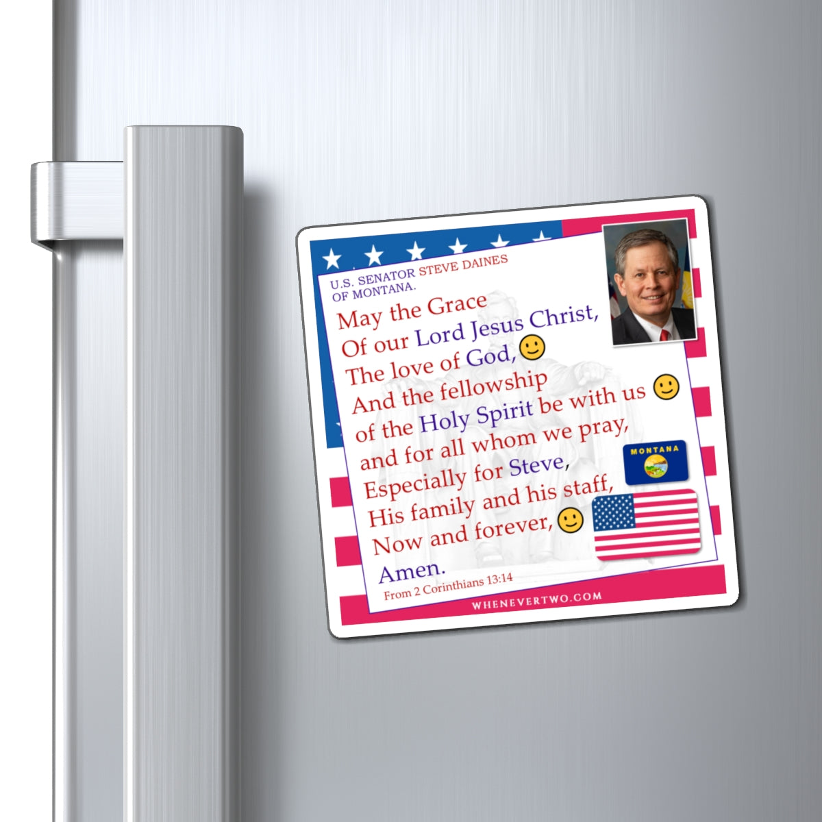 Steve Daines - Legislative Senator Montana - The Benediction Blessing Magnet - 4'' - [227]
