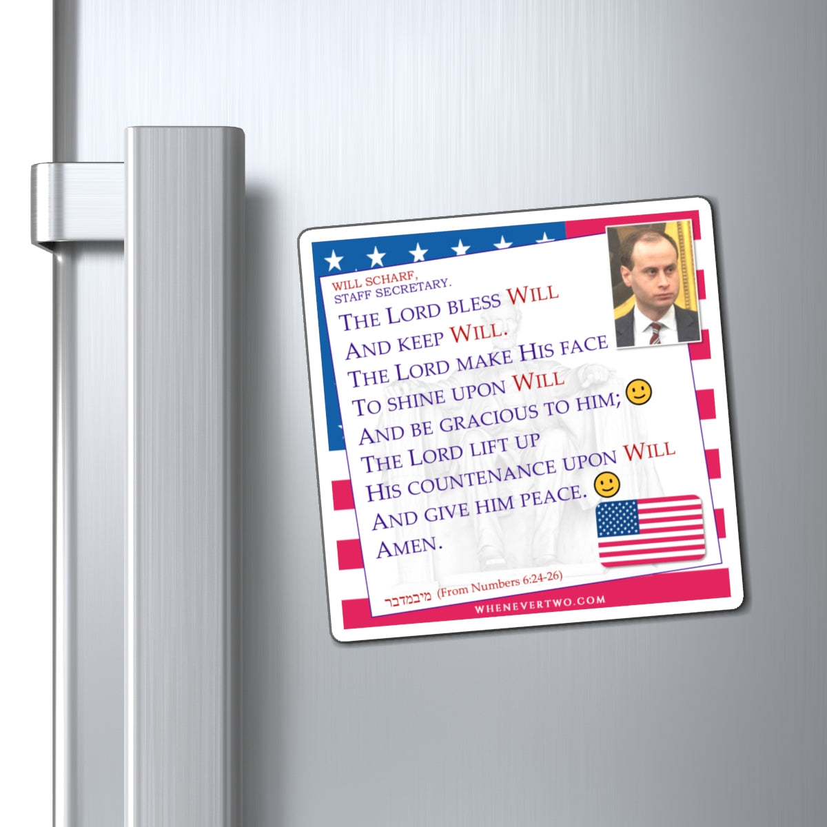 Will Scharf - Executive White House Staff Secretary - The Aaronic Blessing Magnet - 4'' - [271]