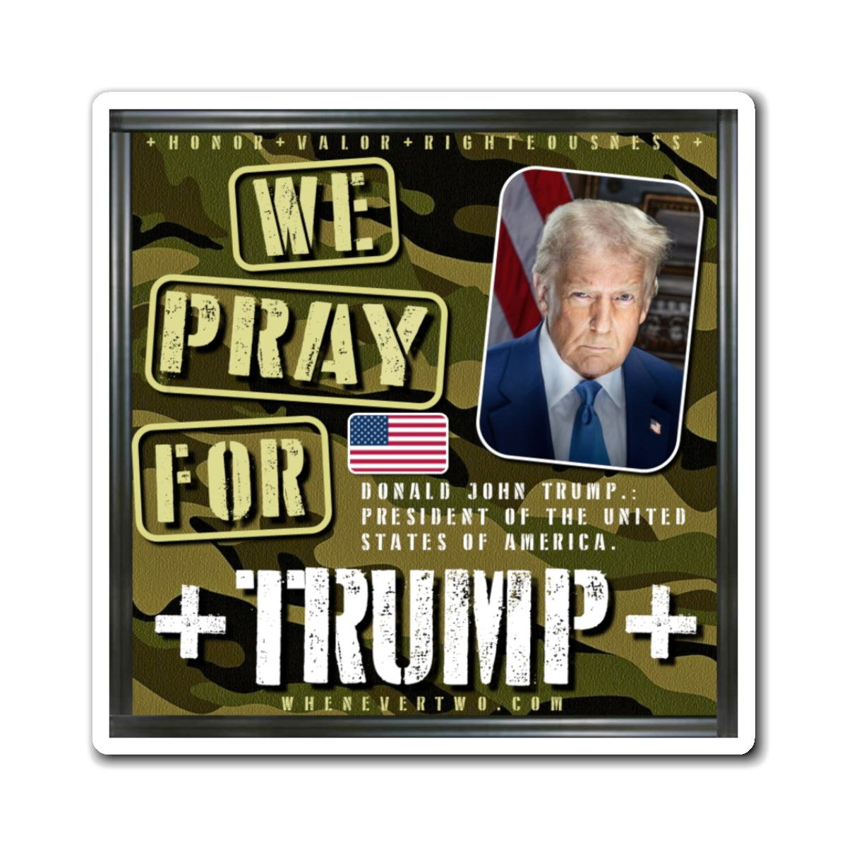 Donald John Trump. - Executive White House President of the United States of America - The Man Cave Magnet - 3'' - [209]