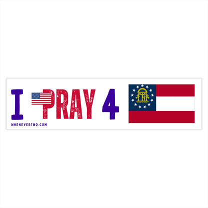 Georgia - I Pray - Bumper Sticker - Large