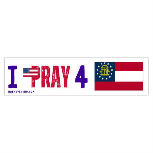Georgia - I Pray - Bumper Sticker - Large