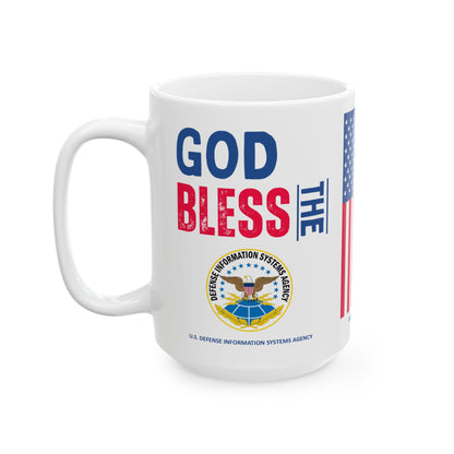 U.S. Defense Information Systems Agency - Major Agencies - God Bless - Mug - 15 oz