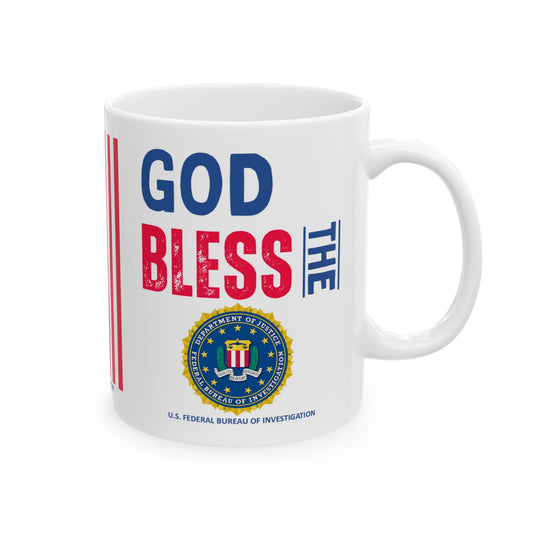 U.S. Federal Bureau of Investigation - Major Agencies - God Bless - Mug - 11 oz