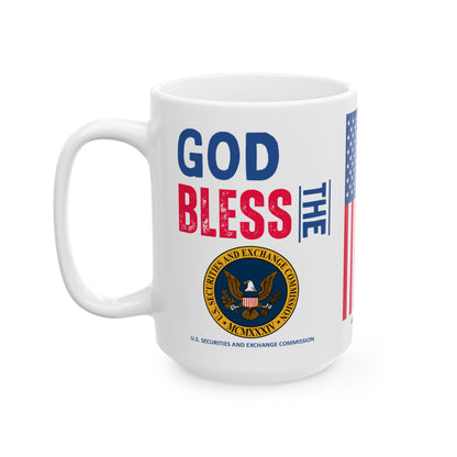 U.S. Securities and Exchange Commission - Major Agencies - God Bless - Mug - 15 oz