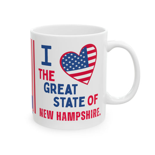 New Hampshire - I Love -  Mug - 11 oz