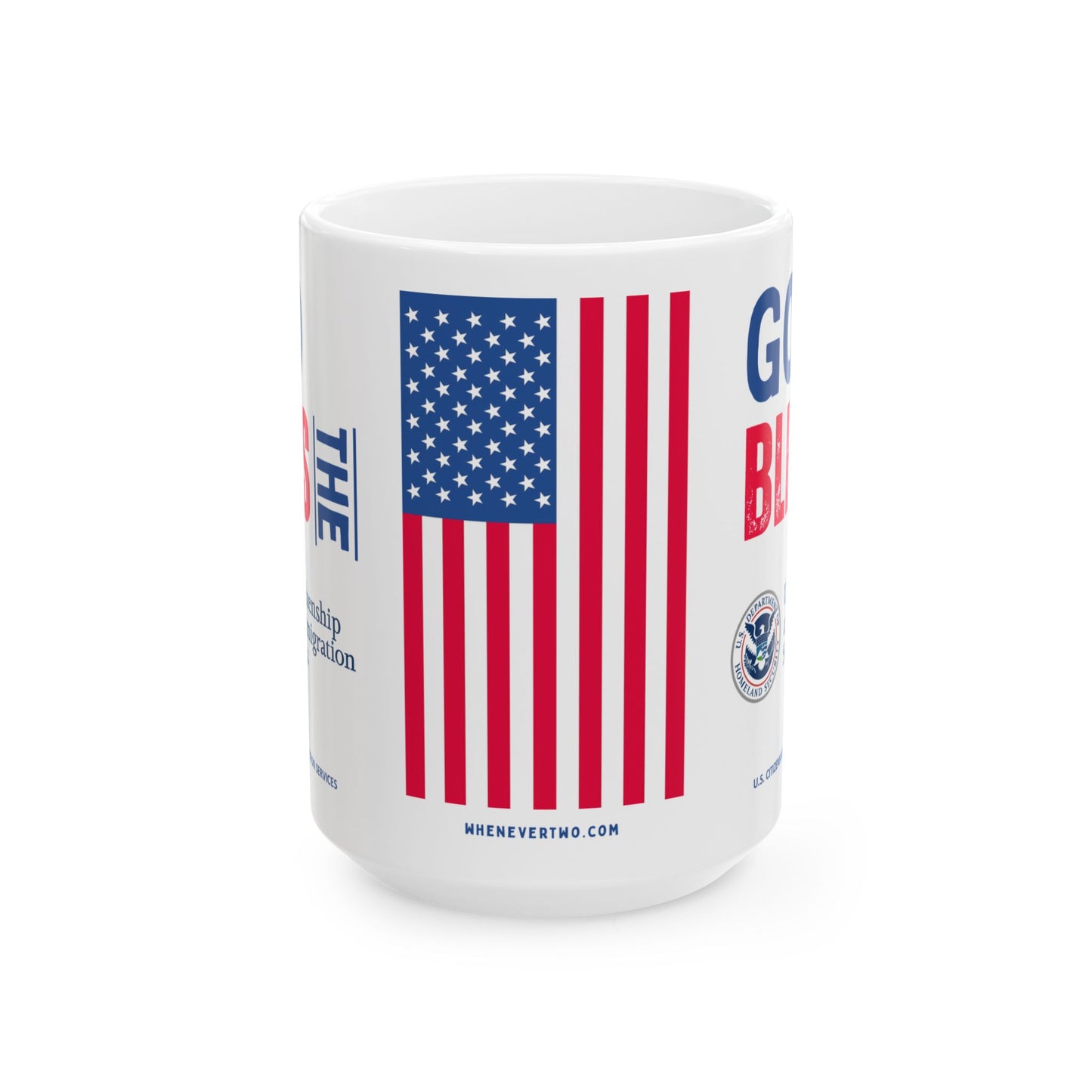 U.S. Citizenship and Immigration Services - Major Agencies - God Bless - Mug - 15 oz