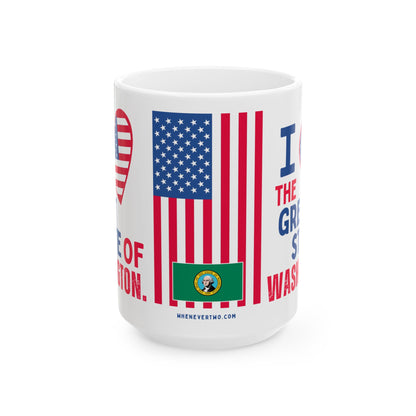 Washington - I Love -  Mug - 15 oz