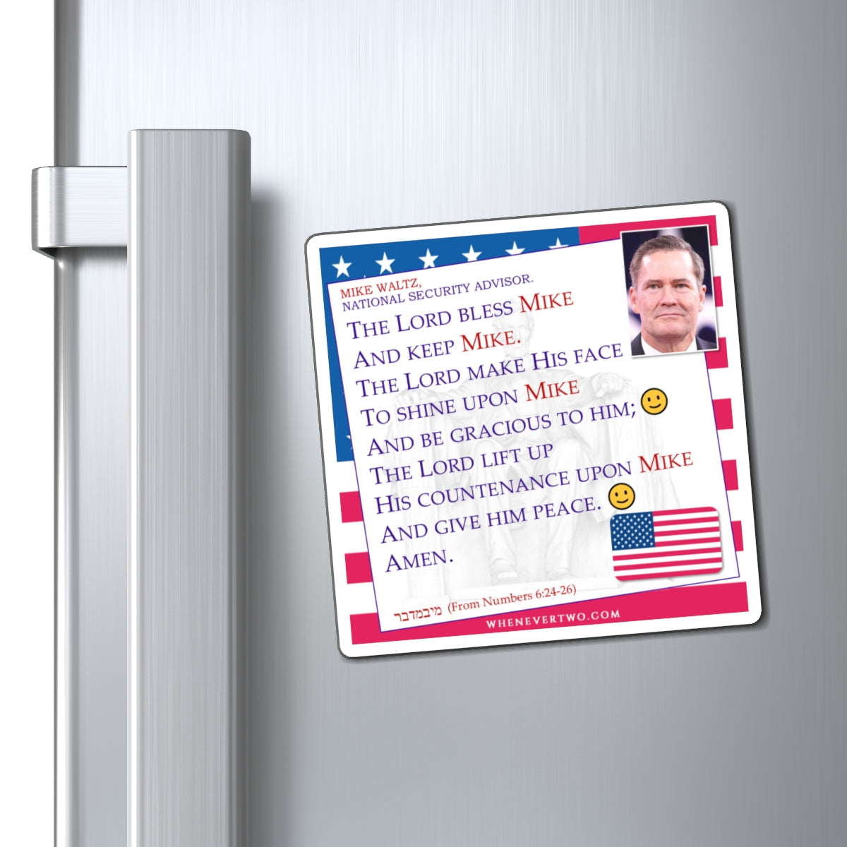Mike Waltz - Executive White House National Security Advisor - The Aaronic Blessing Magnet - 4'' - [273]