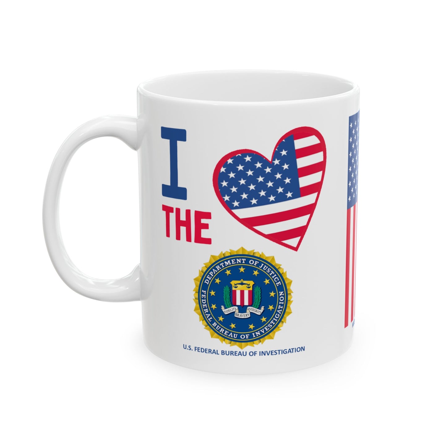U.S. Federal Bureau of Investigation - Major Agencies - I Love - Mug - 11 oz