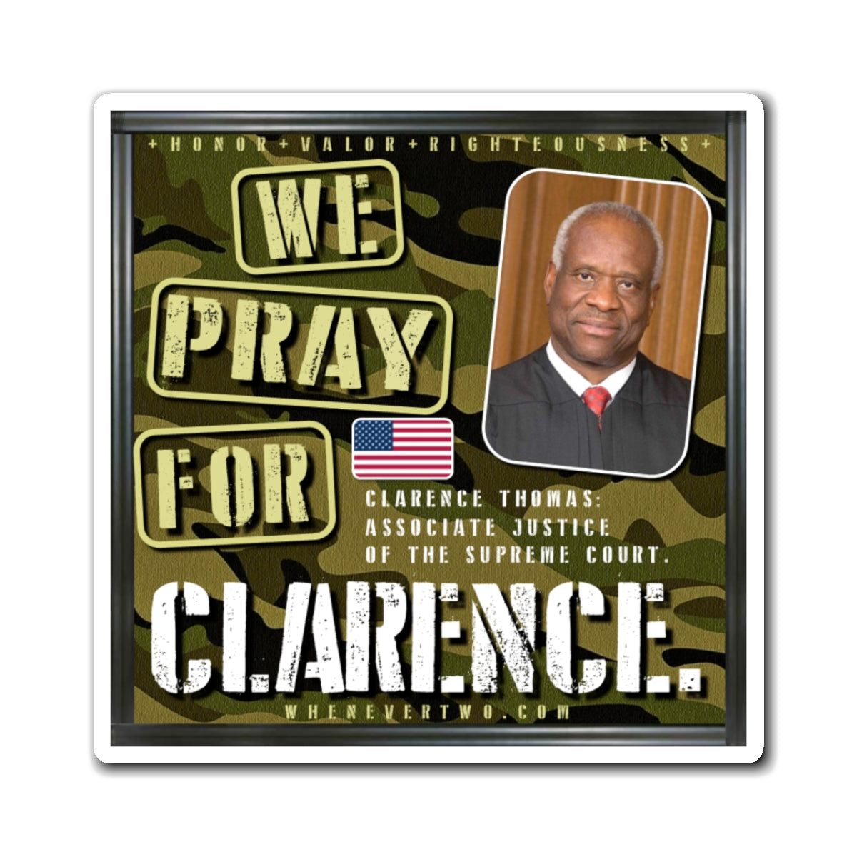 Clarence Thomas - Judiciary Supreme Court Associate Justice - The Man Cave Magnet - 3'' - [137]