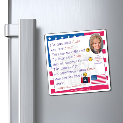 Cindy Hyde-Smith - Legislative Senator Mississippi - The Aaronic Blessing Magnet - 4'' - [236]