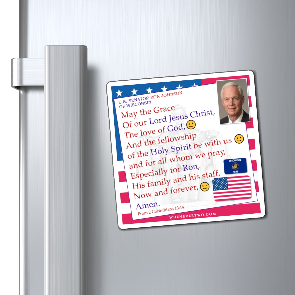 Ron Johnson - Legislative Senator Wisconsin - The Benediction Blessing Magnet - 4'' - [237]
