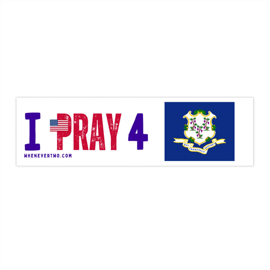 Connecticut - I Pray - Bumper Sticker - Regular